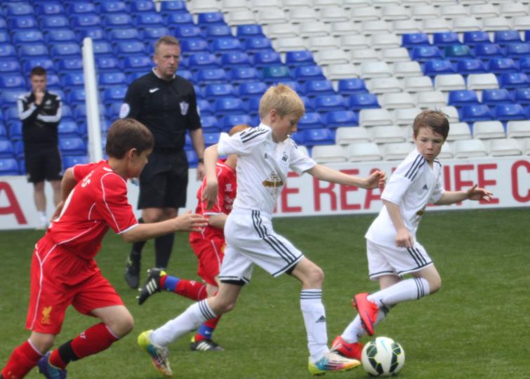 Junior Swans in action Junior Swans in action